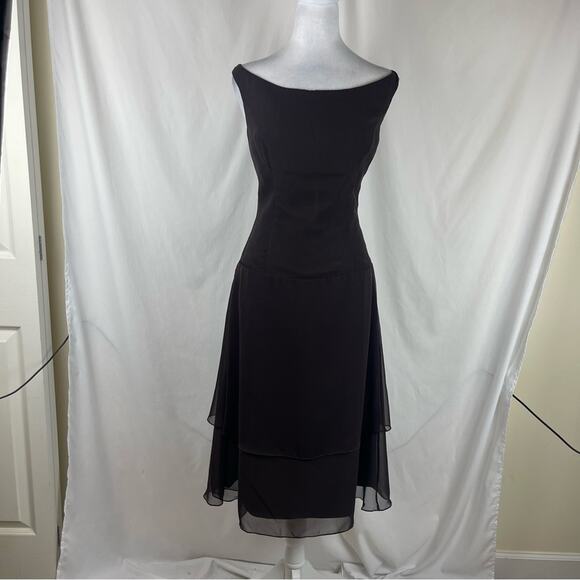 WTOO Sheer Purple Midi Dress Size 10 - Picture 2 of 13